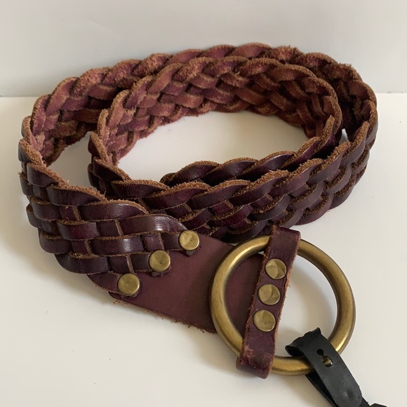 Anthropologie Accessories - Vintage braided leather belt sz 26 adjustable